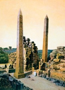 Kuningatar Hatshepsut-obeliski, Amunin temppeli, Karnak, Luxor, Egypti, 1900-luku tekijältä Unbekannt