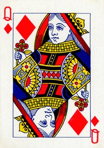 Queen of Diamonds Goodall & Son Ltd.:n pelikorttipakasta, vuodelta 1940 tekijältä Unbekannt