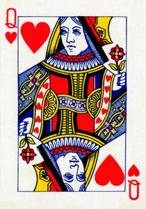 Queen of Hearts Goodall & Son Ltd:n pelikorttipakasta, vuodelta 1940 tekijältä Unbekannt