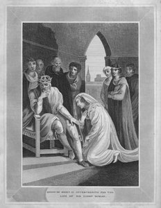 Richard II:n kuningatar. Esirukous Sir Simon Burleyn elämän puolesta, 1838 tekijältä Unbekannt