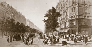 Jono ruokakaupan ulkopuolella, Pariisin piiritys, Ranskan ja Preussin sota, 1870-1871 tekijältä Unbekannt