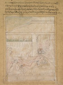 Radha ja Krishnas Reconciliation, c. 1790-1800. tekijältä Unbekannt