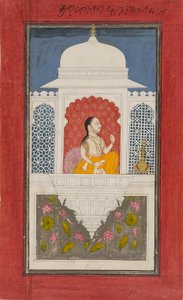 Raja Sagat Singh paviljongissa, c1750 tekijältä Unbekannt