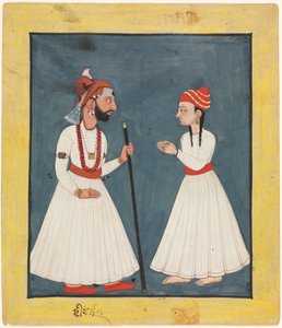 Raja Shamsher Sen nuorten kanssa, 1760-70. tekijältä Unbekannt