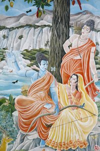 Rama, Sita ja Laxman. Pashupatinah, Kathmandu, Nepal tekijältä Unbekannt