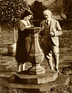 Ramsay MacDonald, ensimmäinen työväenpuolueen pääministeri, Checkersissä tyttärensä kanssa, 1924, 1935. tekijältä Unbekannt
