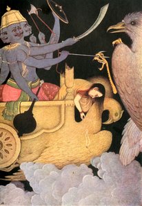"Ravana Fighting with Jatayu", 1920. tekijältä Unbekannt