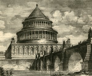 Hadrianuksen mausoleumin uudelleenrakentaminen, nyt Pyhän Angelon linna, 1890. tekijältä Unbekannt