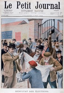 Vaalitulosten lukeminen sanomalehdestä, Pariisi, 1902 tekijältä Unbekannt