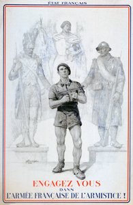 Rekrytointijuliste Ranskan aselepoarmeijaan, 1940-1942 tekijältä Unbekannt