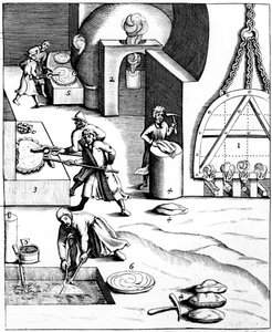 Kuparin jalostus Unkarin prosessilla, 1683 tekijältä Unbekannt