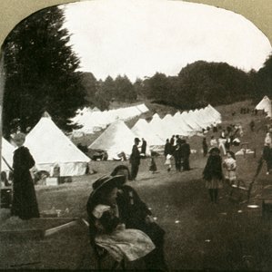 Pakolaisleiri pallokentällä Golden Gate Parkissa, 1906. tekijältä Unbekannt