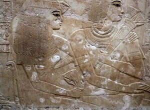 Reliefi Ramose-haudasta, Luxor, Egypti, 1300-luvulla eaa tekijältä Unbekannt