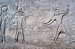 Faraon helpotus ennen Kum & Sekhmetiä, Khnumin temppeli, Ptolemaios ja roomalainen aika tekijältä Unbekannt