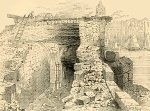 Pyhän Thomasin kappelin rauniot, Old London Bridge, n. 1872. tekijältä Unbekannt