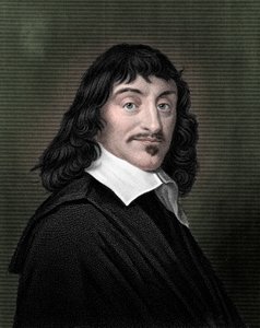Rene Descartes, ranskalainen filosofi ja matemaatikko, 1835 tekijältä Unbekannt