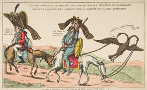 Preussin Don-Quixoottien iloinen ja voitollinen paluu Saksaan valloituksen jälkeen..., n. 1792. tekijältä Unbekannt