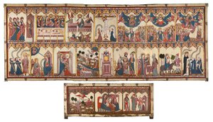 Pedro López de Ayalalle tehty Kristuksen ja Neitsyen elämän retable ja frontaali, 1396. tekijältä Unbekannt