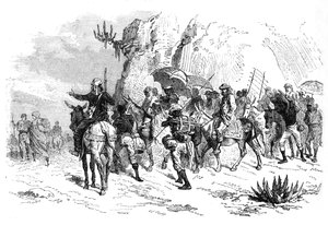 Abessinian vankien paluu, n. 1880 tekijältä Unbekannt