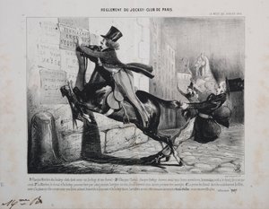 Pariisin Jockey Clubin säännöt: Jokaisella Jockey Clubin jäsenellä tulee olla Jockey..., 1800-luku. tekijältä Unbekannt