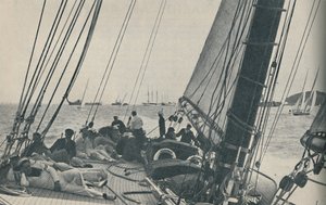 Iso-Britannian suurimmat kilpa-alukset kilpailevat Cowes-viikolla vuonna 1937 tekijältä Unbekannt