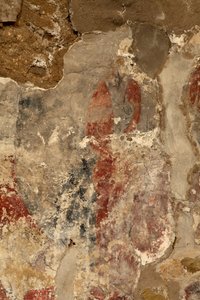 Ribelles. Kirkko. Sisustus. Apsi. Seinämaalaukset. Yksityiskohta. Romaaninen. tekijältä Unbekannt
