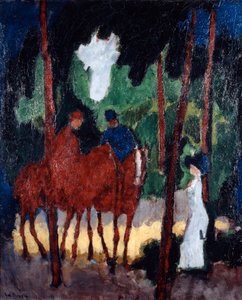 Riders in the Wood of Boulognen, vuodelta 1904 tekijältä Unbekannt