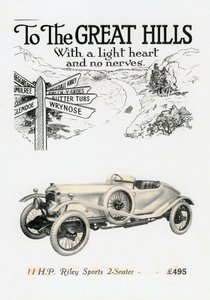 Riley MPH 2-paikkainen Sports, 1920-luku tekijältä Unbekannt