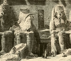 Rock-temppelit Abousimbelissä, 1890. tekijältä Unbekannt