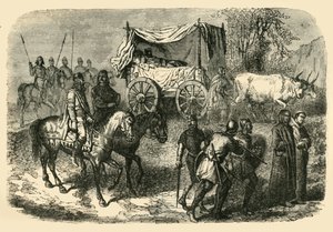 Roi Faineant Royal Sluggard of the Merovingian Rotu, 7. vuosisata, 1890. tekijältä Unbekannt