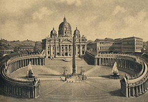 Roma - Basilika ja Pyhän Pietarin aukio. Vatikaanin palatsi, 1910 tekijältä Unbekannt