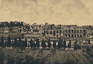 Roma - Septimius Severuksen palatsin alarakenteiden suuret rauniot, 1910. tekijältä Unbekannt