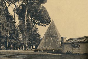 Roma - Caius Cestiuksen hautapyramidi - Pyhän Paavalin portti Ostia-tien varrella, 1910 tekijältä Unbekannt