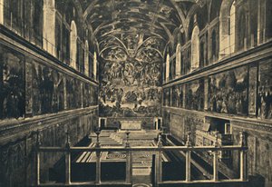 Roma - Vatikaanin palatsi - Sikstuksen kappeli, jonka Sixtus IV perusti vuonna 1483, 1910 tekijältä Unbekannt