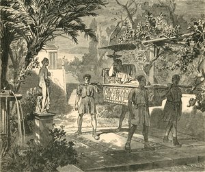 Roomalainen puutarhakohtaus, 1890. tekijältä Unbekannt