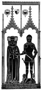 Keskiaikaisen kaiverretun messingin hankaus, c1421 1901 tekijältä Unbekannt