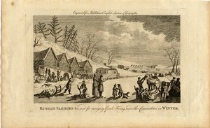 Venäjän kelkat talvella, 1750 tekijältä Unbekannt