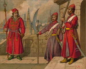 Venäläinen Strelitzi ja 1600-luvun turkkilaiset vartijat - upseeri, sotilaat, 1800-luku tekijältä Unbekannt