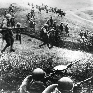 Venäjän joukot vastahyökkäyksessä, Mozdokin alue, Pohjois-Kaukasus, syyskuu 1942 tekijältä Unbekannt