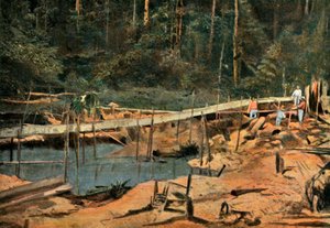 Pyhä Elia. Le Schluss Rigole Pour LOr, Sulku, kullan etsintä, 1900. tekijältä Unbekannt