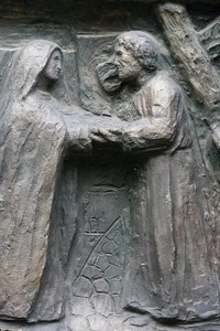 Saint-Pierre de Montmartren kirkko: Notre Damen oviveistos: Jeesus tapaa äitinsä Via Dolorosa -kadulla, Pariisi, Ranska tekijältä Unbekannt