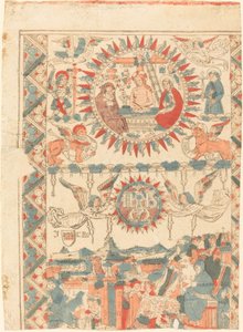 Saint Bonaventure saapuu ja saarnaa Lyoniin, 1480-1490. tekijältä Unbekannt