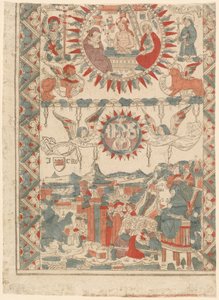 Saint Bonaventure saapuu ja saarnaa Lyoniin, 1480-1490. tekijältä Unbekannt