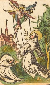 Pyhä Franciscus vastaanottamassa stigmat, 15001510. tekijältä Unbekannt