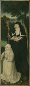 Pyhä Gertrude Nivellesistä ja augustinolainen kanonitar, 152550. tekijältä Unbekannt