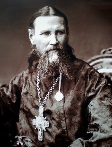 Pyhä Johannes Kronstadtista, venäläinen pappi, 1900 tekijältä Unbekannt