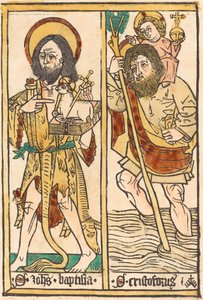 Pyhä Johannes Kastaja ja Pyhä Kristofer, 14701480. tekijältä Unbekannt