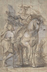 Pyhä Martinus ja kerjäläinen, 1600-luku. tekijältä Unbekannt