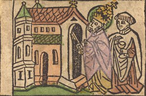 Pyhä Pietari kirkon perustajana, 14601470. tekijältä Unbekannt