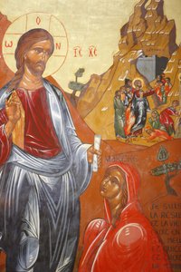 Sainte Marthe de Tarasconin luostariLazaruksen ylösnousemus, Jean-Marie Vien tekijältä Unbekannt